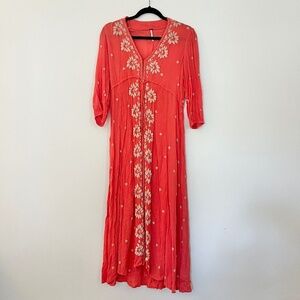 Free People Embroidered Dress Size S